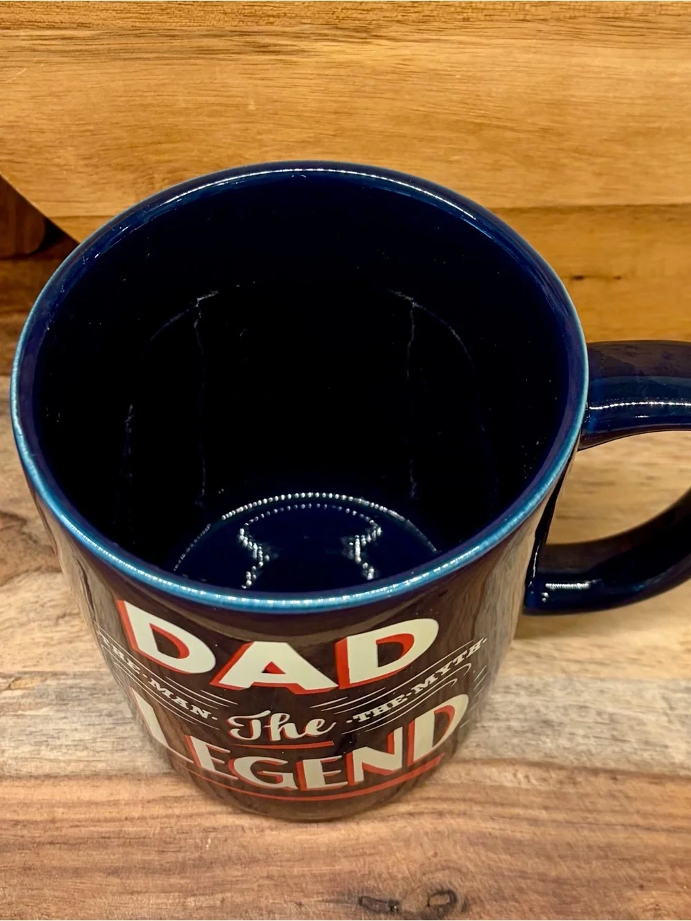 Dad The Legend Navy Blue Ceramic Mug Paper Source Mug NEW